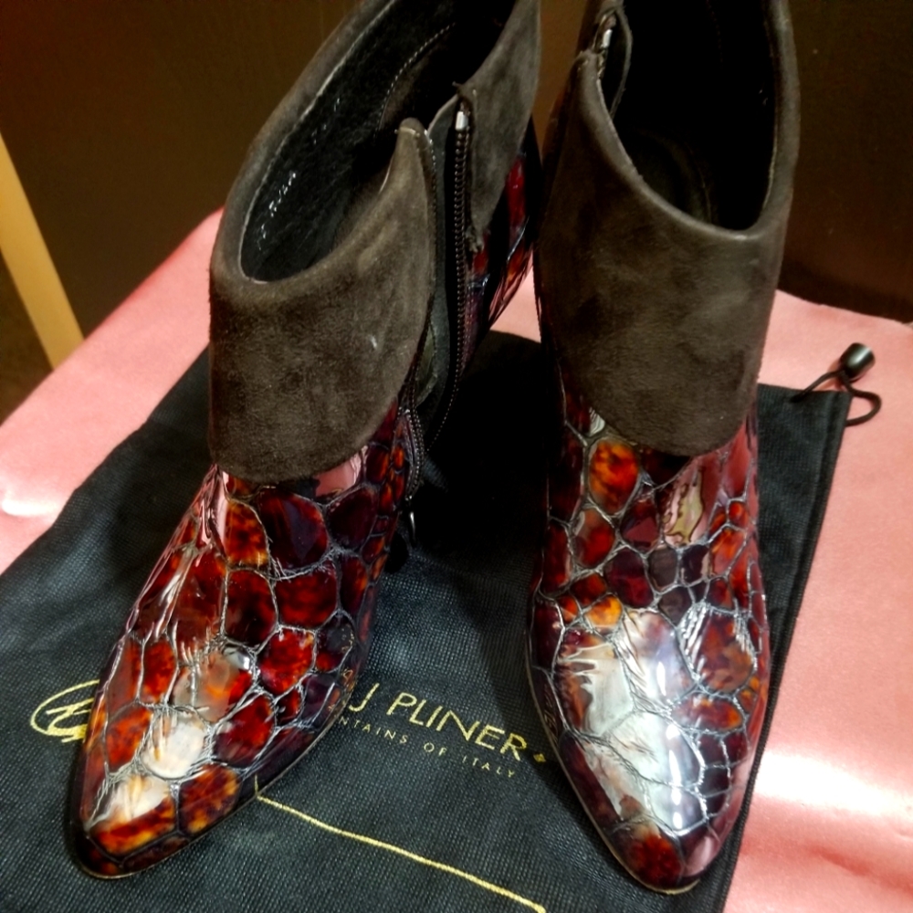 Donald J. Pliner Patent Leather Half Boot